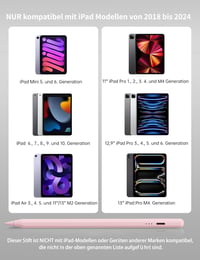 MEKO iPad Toll Gyorstöltéssel - Tenyérérzékelés és Dőlésérzékenység - Kompatibilis iPad Pro 11/12.9, iPad 6-10, Mini 5-6, Air 3-5 Generációk 3
