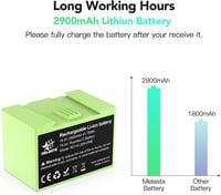 melasta ABL-D1 14.4V 2900mAh Li-ion akkumulátor iRobot Roomba i7/i8/e5/e6 porszívóhoz 4