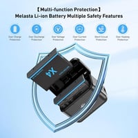 melasta Insta360 X4 csereakkumulátor és töltő szett - 3,85V 2500mAh (2 akku + 1 töltő) 8