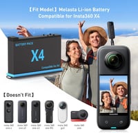 melasta Insta360 X4 csereakkumulátor és töltő szett - 3,85V 2500mAh (2 akku + 1 töltő) 3