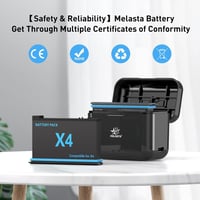 melasta Insta360 X4 csereakkumulátor és töltő szett - 3,85V 2500mAh (2 akku + 1 töltő) 6