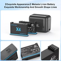 melasta Insta360 X4 csereakkumulátor és töltő szett - 3,85V 2500mAh (2 akku + 1 töltő) 7