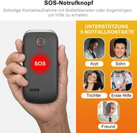Melefon 4G Flip Mobiltelefon Időseknek Nagy Gombokkal és SOS Gombbal 3