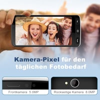 Melefon 4G Időseknek Mobiltelefon 5.5" Nagy Ikonok Android GPS Bluetooth WiFi Fekete 6