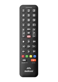 Univerzálny diaľkový ovládač Meliconi Easytel TV+ pre TV a Smart TV, čierny, rýchle tlačidlá Netflix a Home, detská poistka, jednoduché programovanie 1