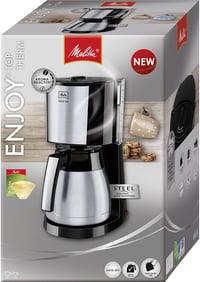 Melitta 1017-08 Enjoy Toptherm Filter Coffee Machine, Stainless Steel, Black 4