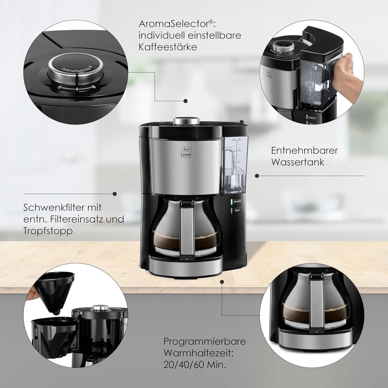 Melitta Aroma Selector Look V Perfection kávéfőző 1,25 literes