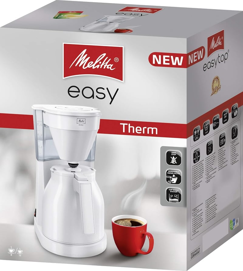 Melitta Easy Therm II 1050W fehér szűrős kávéfőző automata