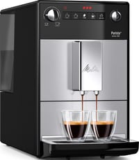 Automatický kávovar Melitta Purista F 230-102 so vstavaným kónickým mlynčekom, funkciou obľúbenej kávy, 5 stupňami mletia, strieborno-čierny 3