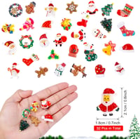 MELLIEX 32 Darabos Mini Karácsonyi Dekoráció Szett, Gyanta Mikulás Figurák, Adventi Naptár és Ajándék Díszítéshez 2