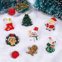 MELLIEX 32 Darabos Mini Karácsonyi Dekoráció Szett, Gyanta Mikulás Figurák, Adventi Naptár és Ajándék Díszítéshez 3
