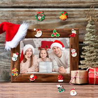 MELLIEX 32 Darabos Mini Karácsonyi Dekoráció Szett, Gyanta Mikulás Figurák, Adventi Naptár és Ajándék Díszítéshez 6