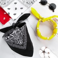 MELLIEX 4 db Bandana Fejkendő Férfiaknak és Nőknek - Paisley Mintás Háromszög Kendő Cowboy Kalóz Stílusban - 54 x 54 cm - Unisex Nyakkendő 7