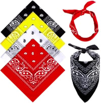 MELLIEX 4 db Bandana Fejkendő Férfiaknak és Nőknek - Paisley Mintás Háromszög Kendő Cowboy Kalóz Stílusban - 54 x 54 cm - Unisex Nyakkendő 1