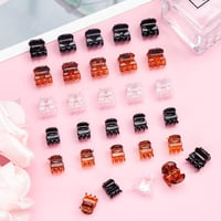 MELLIEX 50 db Mini Hajcsipesz Szett - 1,4 cm-es Csúszásgátló Hajrögzítők Barna, Fekete és Átlátszó Színekben Nőknek és Lányoknak 7