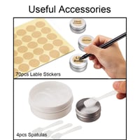 MELLIEX Hliníkové prázdne kozmetické tégliky, okrúhle cestovné nádobky na krém, pleťovú masku a lak na nechty, 20 ml, strieborné, balenie 20 ks 4