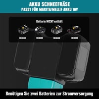 Mellif 18V Makita akkus hótolómaró 900W, 33,5cm munkaszélesség 7