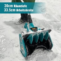 Mellif 18V Makita akkus hótolómaró 900W, 33,5cm munkaszélesség 2