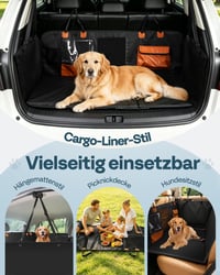 MellowMates Nepremokavá autodeka pre psov z PU kože 137x64 cm, oranžová – Ochranný poťah na sedadlo pre psov 7