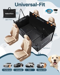 MellowMates Nepremokavá autodeka pre psov z PU kože 137x64 cm, oranžová – Ochranný poťah na sedadlo pre psov 6