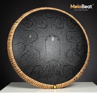 MeloBeat 14 Colos Nyelvdobo 15 Hangos D-Dur Acél Handpan Szett Dobverővel és Táskával 2
