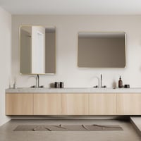 Melodieux Arany Fali Tükör 75x100 cm - Téglalap Alakú Fürdőszobai Dekorációs Tükör, Törésálló Nano Üveg, Fém Keret, Függőleges/Vízszintes El 5