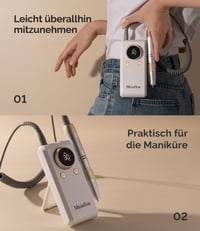 MelodySusie 2 az 1-ben Elektromos pilník na nechty s klipom a stojanom pre nechtové dizajnérky a profesionálky 2