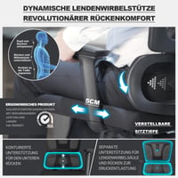 MELOKEA Ergonomska uredska stolica, potpuno podesiva radna stolica, nosivost 200 kg, okretna stolica s potporom za lumbalni dio leđa 6