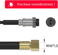 MELTSTAR WP17 SR17 TIG Hegesztőpisztoly 4m 150A Léghűtéses M16x1.5 Csatlakozással 2 Pólusú Vezérlőkábellel 2