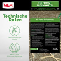 MEM Fix-Fertig-Fugenmörtel Gotovi mort za fugiranje otporan na vremenske uvjete, pijesak protiv korova 12,5 kg 3