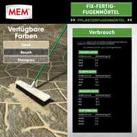 MEM Fix-Fertig-Fugenmörtel Gotovi mort za fugiranje otporan na vremenske uvjete, pijesak protiv korova 12,5 kg 7