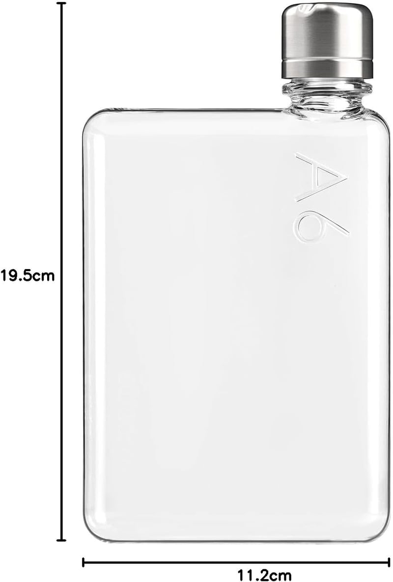 memobottle A6 Lapos Kulacs 375ml - BPA Mentes Fémhatású Ivópalack Edzéshez és Mindennapi Használatra