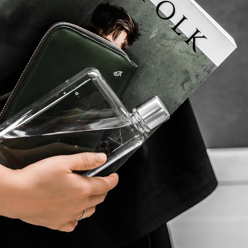 memobottle A6 Lapos Kulacs 375ml - BPA Mentes Fémhatású Ivópalack Edzéshez és Mindennapi Használatra