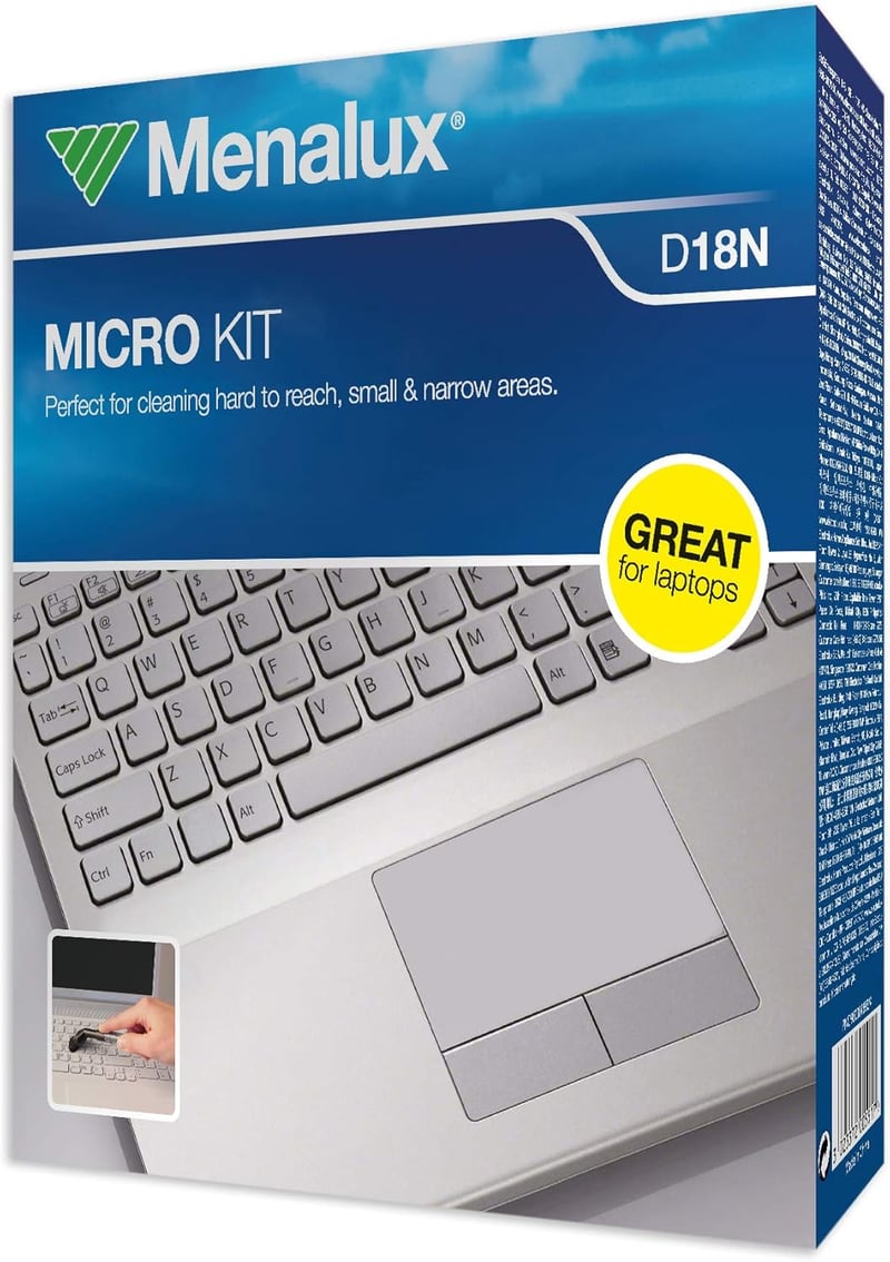 Menalux D18N Micro Fúvóka Szett 7 Részes Adapter Tárolóval Porszívóhoz