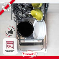 Friteuză din oțel emailat Menastyl Friteuse du Nord 28 cm, negru, margine cromată, cu coș de prăjire, pentru cartofi prăjiți de casă - 3645575 6