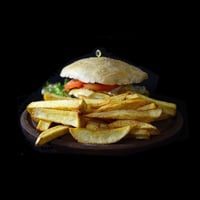 Friteuză din oțel emailat Menastyl Friteuse du Nord 28 cm, negru, margine cromată, cu coș de prăjire, pentru cartofi prăjiți de casă - 3645575 2