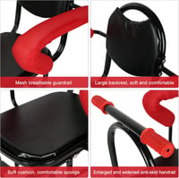 MENAYODA gyermek kerékpár hátsó ülés, 45 kg terhelhetőség, csúszásmentes támla - Black, 38*23*20 5