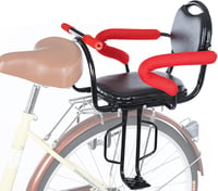 MENAYODA gyermek kerékpár hátsó ülés, 45 kg terhelhetőség, csúszásmentes támla - Black, 38*23*20 2
