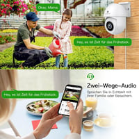 Menborn 2.5K kültéri megfigyelő kamera 360° látószöggel, éjszakai színes képpel 4