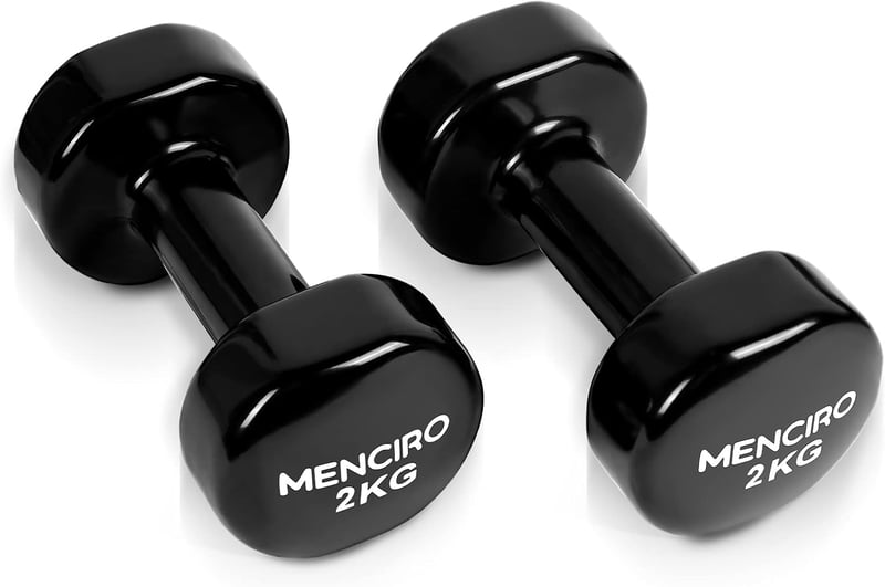 MENCIRO 2 kg-os Súlyzó Pár Edzéshez és Erőnléthez Otthoni Edzőteremhez