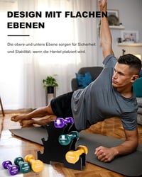 MENCIRO 2 db Súlyzó Szett 2 kg Férfiaknak és Nőknek Otthoni Edzéshez 4