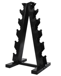 Oceľový stojan na jednoručné činky MENCIRO A-Frame, 5-poschodový 1