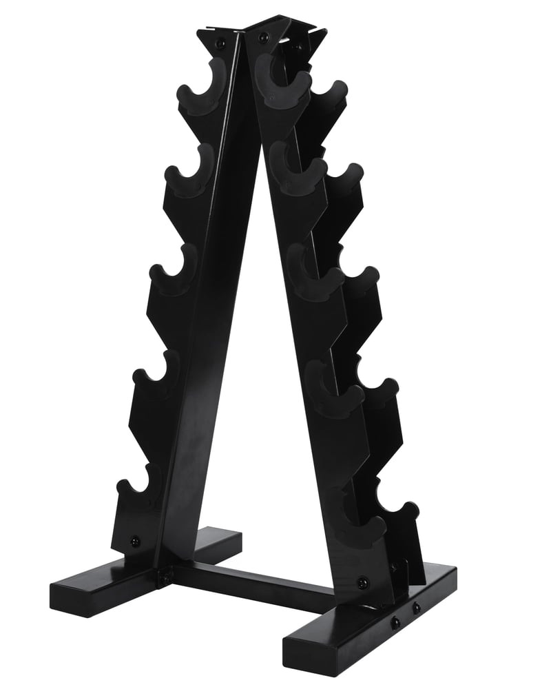 Oceľový stojan na jednoručné činky MENCIRO A-Frame, 5-poschodový