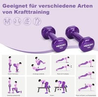 MENCIRO Kézisúly szett 2 darab 0,5-2 kg otthoni edzéshez és erőedzéshez - 1 Pair (1KG), purple 5