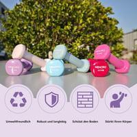 MENCIRO Kézisúly szett 2 darab 0,5-2 kg otthoni edzéshez és erőedzéshez - 1 Pair (1KG), purple 7