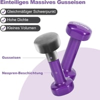 MENCIRO Kézisúly szett 2 darab 0,5-2 kg otthoni edzéshez és erőedzéshez - 1 Pair (1KG), purple 3