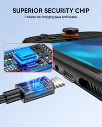 MENEEA 1.5M USB-C töltőkábel Nintendo Switch 2-höz, 60W gyorstöltés, 2 darab 6