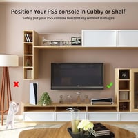 MENEEA Vízszintes Állvány PS5 Konzolhoz - Fehér Tartó Alap Playstation 5 Disc és Digital Kiadáshoz, Csúszásgátló Hűtőtalp 7