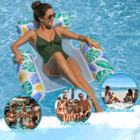 Saltea gonflabilă de apă și hamac de apă cu plasă Mennitr XL, jucărie de piscină 4 în 1 pentru adulți, 2 bucăți 3