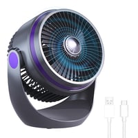 Stolný USB ventilátor MENQANG s 3 rýchlosťami, rotáciou o 360°, tichý, na použitie v kancelárii, aute aj doma 1